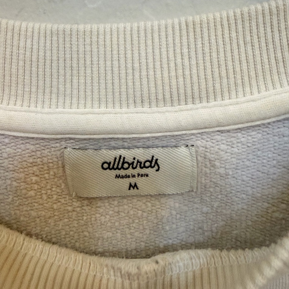 allbirds womens Cream Off-White Crewneck Sweater 100% Organic Cotton - Picture 4 of 4